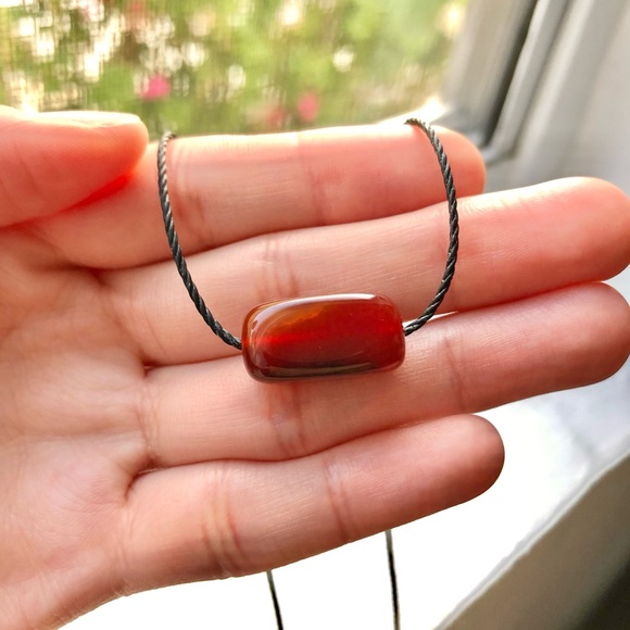 Blood Carnelian ❤️ Pendant Necklace/Choker - Picture 2 of 4